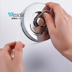 WESDA Égouttoir de baignoire Drainage Anti-cheveux Fishbowl <span class=keywords><strong>Bouchon</strong></span> de vidange de sol Laiton Chrome Piscine Drain Plancher - Product Image 4