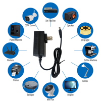 Adaptateur Secteur Transformateur Universel AC 100-240V vers DC 12V 24W, Alimentation DC 5V 6V 8V 9V 10V 12V 15V 0.5A 1A 2A 3A
