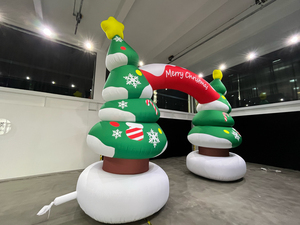 Arche gonflable pour décorations de Noël, arche gonflable en forme de sapin de Noël, ornements de sapin de Noël artificiel gonflables - Product Image 2