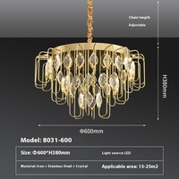 Lustre en cristal italien de luxe Style français ensemble complet de lampes suspendues de luxe pour salon salle à manger chambre à coucher