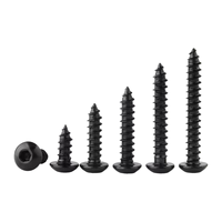 Sekrup Self-Tapping Kepala Tombol Hex Grade 8.8 Black Oxide M2-M6 Baja Karbon untuk Elektronik dan Perabot Kayu