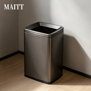 Poubelles de hall d'hôtel en acier inoxydable, poubelles sur pied pour entrée d'ascenseur avec cendriers et extincteurs à cigarettes - Product Image 3