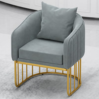 Fauteuils de détente en velours et métal doré, style nordique moderne, ensemble de meubles de salon, canapés d'appoint pour la maison, le salon, l'hôtel et le bureau