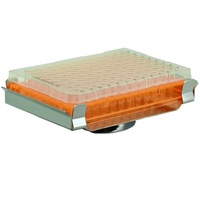 Soporte de tubos de ensayo personalizado de laboratorio, agitador de contenedores, abrazadera de matraz de acero inoxidable para placa de 96 pocillos
