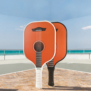 Raquette de pickleball au design <span class=keywords><strong>rétro</strong></span> de guitare, noyau en nid d'abeille, poignée confortable pour l'entraînement et le divertissement en extérieur - Product Image 2