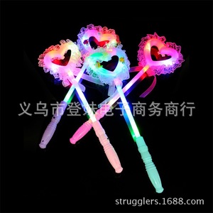 Baguette magique pour enfants, jouet lumineux, bâton en forme de cœur de fée, jouet princesse clignotant en plastique pour filles de 5 à 7 ans - Product Image 4
