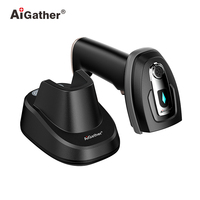 Escáner de Código de Barras Inalámbrico 2.4G BT de Mano, con Base de Carga y Soporte para Logística, en Stock, Fabricante Chino