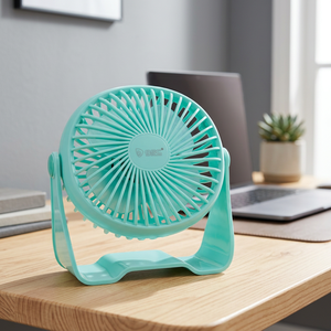 Mini ventilatore da tavolo USB Aquamarine a 4 pale da 3W 15cm con cavo da 1,2m (GSC 300010020) - Product Image 3