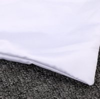 Taie d'oreiller décorative en satin personnalisée avec logo taie d'oreiller en polyester blanc vierge