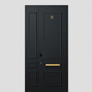 Puerta Interior de Marco Ancho y Elegante Zekin, Decoración con Cinta, Aislamiento Térmico y Alta Seguridad para Hotel o Villa - Product Image 1