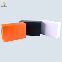 Boîtes rigides pliables en papier kraft avec fermeture magnétique biodégradable Paclov, respectueuses de l'environnement, pour l'emballage de chaussures et d'accessoires vestimentaires
