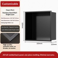 Niche murale d'angle moderne pour salle de bain, étagère encastrée en acier inoxydable, panneau de douche sur mesure
