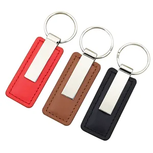 Car Leather Keyring Manufacturer Wholesale Key chain Custom Brand Logo Name Souvenir Promotional PU Leather Keychain