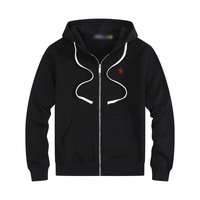 Nouveau Cardigan à Capuche Zippé pour Homme en Polaire Polyester 350 g/m² avec Micro-Étiquette Brodé – Collection Automne-Hiver 2026 LY de Haute Qualité