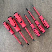 Jeu de tournevis isolés 6 pièces avec sac en PVC, embouts magnétiques cruciformes et plats pour électriciens