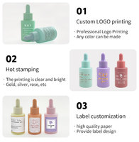 Flacon compte-gouttes cosmétique de luxe en verre mat rond pour huiles essentielles et soins capillaires