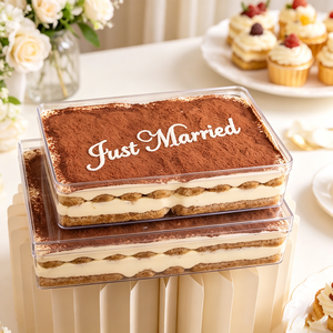 Boîte à tiramisu en acrylique transparent <span class=keywords><strong>pour</strong></span> <span class=keywords><strong>10</strong></span> <span class=keywords><strong>personnes</strong></span>, grand récipient rectangulaire <span class=keywords><strong>pour</strong></span> tiramisu, idéal <span class=keywords><strong>pour</strong></span> la présentation lors <span class=keywords><strong>de</strong></span> mariages et <span class=keywords><strong>de</strong></span> réceptions. - Product Image 1