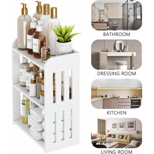 Oushumei Bathroom Countertop Storage Rack 3 Tier Rectangular Freestanding Durable Waterproof Moisture Proof Organized Storage - Product Image 2