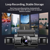 Cámara para Auto DVR de 4 Canales 1080P con WiFi, GPS, Grabación Frontal 1080, Trasera 720, Izquierda/Derecha 480, Visión Nocturna, Monitor de Estacionamiento y Aplicación Móvil