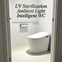 Inodoro Inteligente Higiénico y Sanitario, Inodoro Móvil con Limpieza, Masaje y Presión de Agua Ajustable para Baños de Lujo