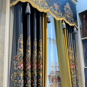 Tessuto per Tende Oscuranti di Lusso in Finta Seta Europea HD, Personalizzabile, Pronto all'Uso, Texture Jacquard in Velluto, Colore Nero - Product Image 2