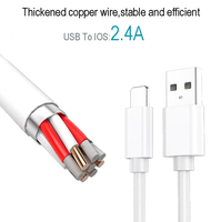 Kabel Data USB Pengisian Cepat 2.4A - Kabel Data Bentuk L 2A untuk Ponsel 12/13 Apad Mini USB ke Kabel Data L
