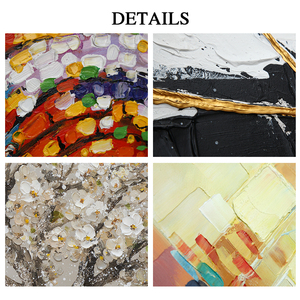 Acrynic tường nghệ thuật sơn dầu thực tay sơn đầy màu sắc trừu tượng trên vải Pop SJ tùy chỉnh thiết kế được chấp nhận tùy chỉnh kích thước 1 cái - Product Image 6