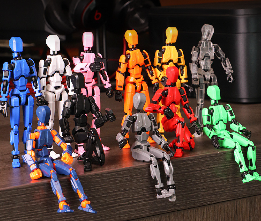 T13 Action Figure Set - 3D Printed, Movable Robot Toy