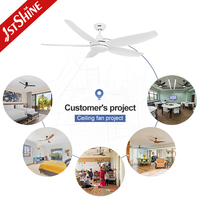 Ventilador de Techo Inteligente 1stshine con Luz LED, Control por Voz a través de Aplicación Wifi, Diseño Moderno, Eficiente y de Calidad para el Hogar