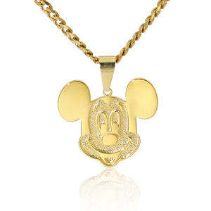 Toptan kişiselleştirilmiş paslanmaz çelik 18k altın kaplama özel sevimli kedi karikatür karakter kolye moda takı kadın hediye - Product Image 2