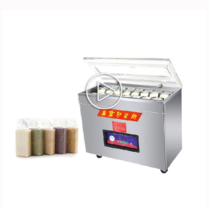 Machine d'emballage sous vide électrique automatique DZ-850/2E pour boîtes de riz/thé en forme de brique de cinq kilogrammes, fabrication chinoise - Product Image 1