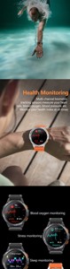 <span class=keywords><strong>Montre</strong></span> intelligente GPS d'extérieur K67A pour la <span class=keywords><strong>natation</strong></span>, application Gloryfit Pro, entraînement GPS, itinéraire, appels, suivi de la forme physique, cadrans personnalisés, boussole - Product Image 6
