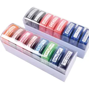 Factory Direct Supply Colorful Self-inking Stamp Motivation School Grading Teacher Stamp Set With Storage Tray/