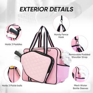 Bolsas de Pickleball Personalizadas de Gran Capacidad, de Neopreno, Portátiles y Duraderas, con Aislamiento para Bebidas, Ganchos para Valla, para Mujer, ODM OEM <span class=keywords><strong>Royal</strong></span> Fair - Product Image 3