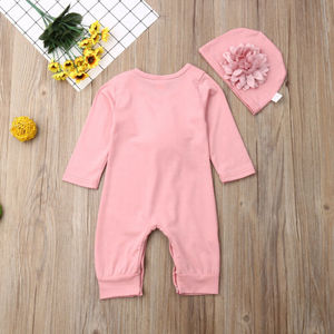 Conjuntos de Mono de Manga Larga con Estampado Floral para Niñas, Ropa para Bebés Recién Nacidos, Mono con Gorro - Product Image 3