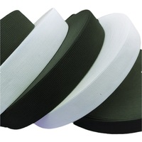 Bande de couture de bobine tricotée à haute élasticité noir blanc plat bande élastique sangle ruban pour ceinture de couture de vêtement