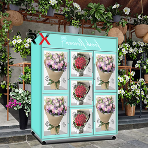 ตู้ขายดอกไม้อัตโนมัติสีดำตู้เย็นดอกไม้สดดอกไม้ - Product Image 4