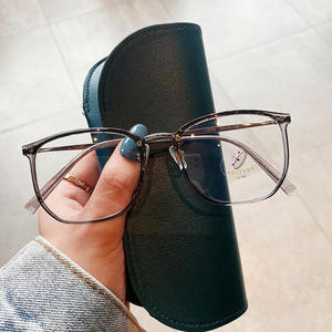 Montures de lunettes rectangulaires Qianai Q6-2076 anti-UV et anti-lumière bleue unisexe, pont moyen, verres PC - Product Image 2