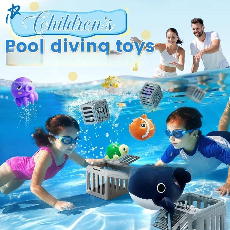 Set De 19 Juguetes De Buceo Para Piscina – Anillos, Tiburones Y Piedras Preciosas, Con Orejeras, Entrenamiento De Natación