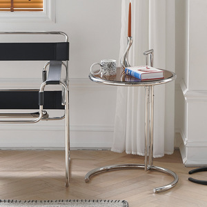 Table basse moderne minimaliste à hauteur réglable avec plateau en verre trempé et rangement, design inspiré d'Instagram pour salon et extérieur - Product Image 3
