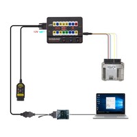 Nuevo 2026 GODIAG GT100 PLUS GPT ENET DOIP 24V-12V Herramientas Automotrices Caja de Conexión OBD II Conector ECU GODIAG GT100 PLUS