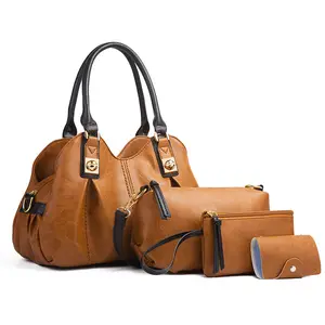 4-teiliges Set neue Designer-Luxus klassische Damenhandtaschen individuelles Logo Handtasche Kunstleder modische Frauen-Handtasche Tote-Taschen