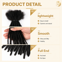 Extensions de cheveux humains Nano Interlock 0,4 cm, 100 % faites à la main, prêtes à l'emploi pour tresses Sisterlocks, idéales pour salons et boutiques aux États-Unis