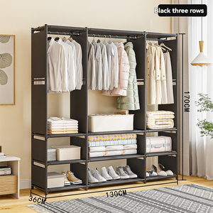 다기능 심플 코트 행거 수납 선반 옷걸이 가정용 두꺼운 옷장 방진 행거 - Product Image 6