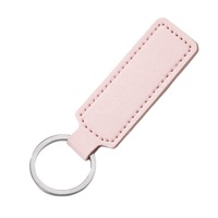 Porte-clés en cuir PU avec logo personnalisé-Clé de voiture durable et écologique imprimée UV de style européen et étiquette de sac avec anneau en métal