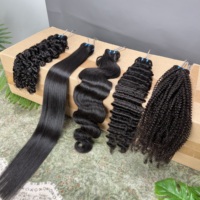 Lots de Cheveux Humains Vierges Indiens Premium 100% Naturels, Double Trame, Ondulés Bouclés, Non Traités, Sans Perte de Cheveux, pour Extensions de Tissage