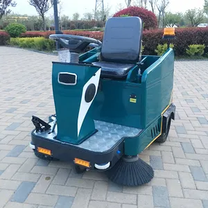 Sichere weiche industrielle autonome Reinigungs ausrüstung Boden kehrmaschine Fahrt auf Scrub ber Fahrersitz