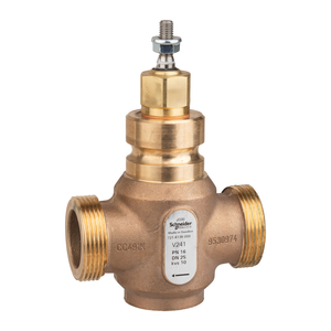Robinet à corps sphérique Schneider7214138000 Venta V241 2 voies, PN16 DN25 G1-1/2, Kvs 10, garniture Bronze/Acier inoxydable, tige fermée, pour CVC et eau réfrigérée - Product Image 4