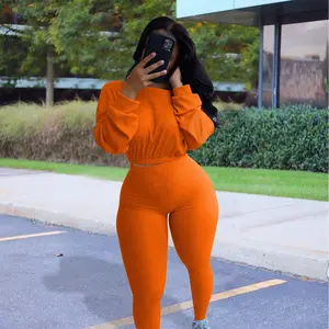 Fashion Trendy Womens Sets Customized Logo Tracksuit Jogger Casual Tracksuits Winter Crew Neck Tracksuit Sweatsuit Team Sui