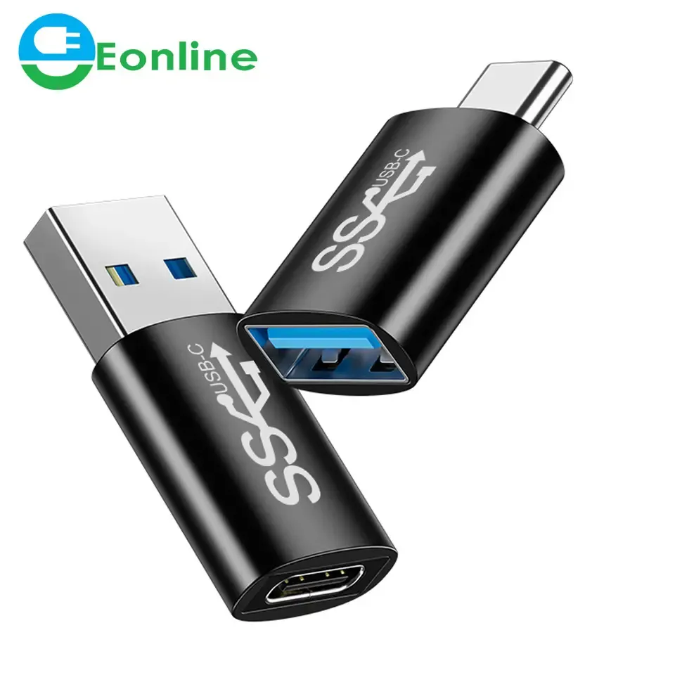 Eonline-Adaptateur USB 3.1 OTG Type-C vers USB-A-Convertisseur USBC Type C pour Macbook, Xiaomi, Huawei, Samsung, 10Gbps